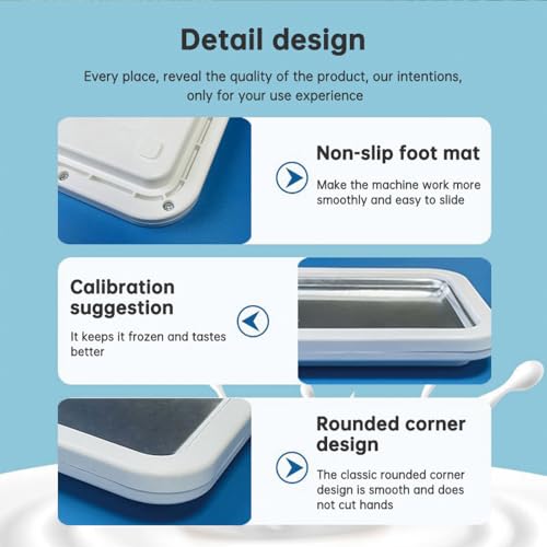Rolled Ice Cream Tray, Ice Cream Maker for Kids, DIY Homemade Rolled Ice CreamsTray, Instant Freeze Plate with 2 Scrapers, Suitable for Family, School, Party, DIY Dessert Making. (White) (White) by EVSISOK - Image 5