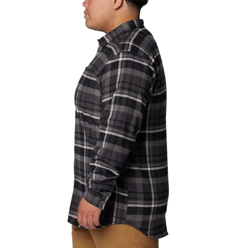 Columbia Men's Pitchstone Heavyweight Flannel II, Black Multi Plaid, 3X Tall - image 3