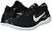 Nike Women's Free RN Flyknit Running Shoes, Black/White (Black Upper), 8
