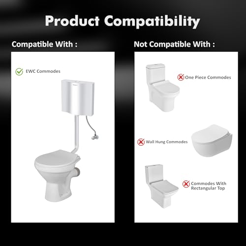 Image of WASSMIST Toilet Seat Cover Set - Durable Toilet Seat Cover | Fits Most Standard EWC Commodes | Premium Finish