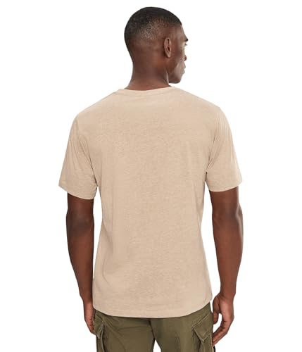 Image of U.S. Polo ASSN. Men's Solid V‑Neck T-Shirt, Khaki Heather, XX-Large
