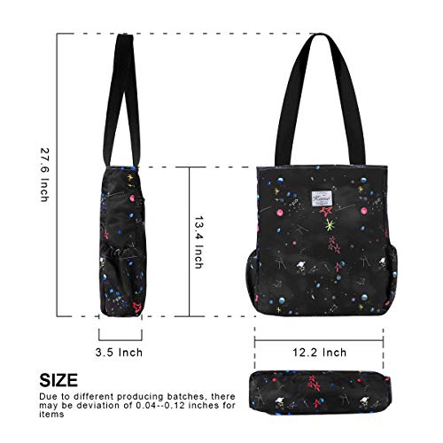Image of KAMO Floral Tote Bag - Waterproof Lightweight Handbags Travel Shoulder Bag for Hiking Yoga Gym Swimming Travel Beach