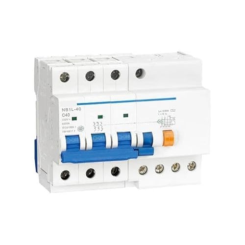 AQHYEBNSR Leakage Circuit Breaker; NB1L-40 3P+N C10 30mA