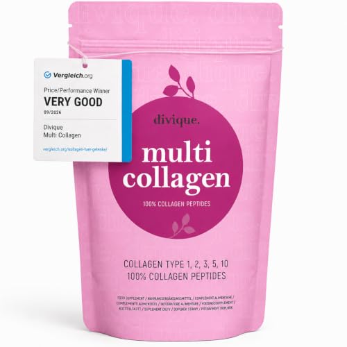 Colágeno hidrolizado puro en polvo de tipos 1, 2, 3, 5, 10 [500g] - Multi colágeno marino, bovino, pescado - alto dosificado - 10.000 mg de colágeno al día