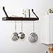 Wall-Mount Bookshelf Pot Rack with Grid & 12 Hooks