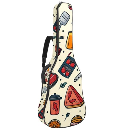 Sac à dos guitare acoustique 109cm en tissu Oxford étui souple 2 poches