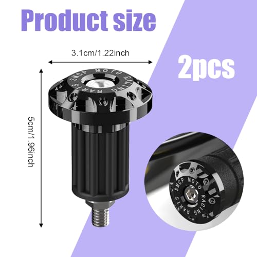 Lecctso QP1015 2Pcs Universal Motorcycle Bar End Plug thumb #1