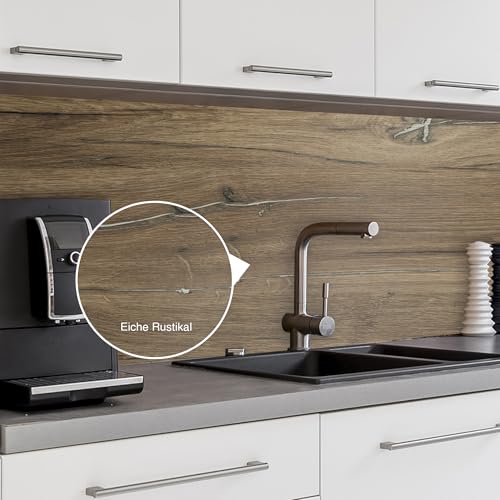 WALLando Premium Küchenrückwand Eiche Rustikal Spritzschutz