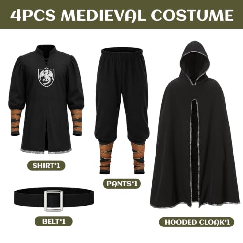 Image of Boys Medieval Renaissance Costumes Kids Pirate Viking Outfit for Halloween