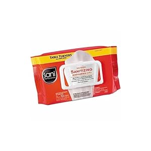 No-Rinse Sani Wipes Multi-Surface 9″ x 8″ Softpack 12 Packs of 72 per case_AB