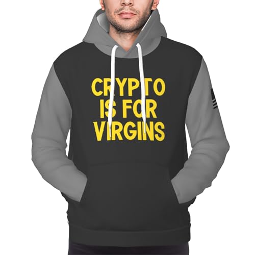 Men'S Hoodies Crypto Is For Virgins Hoody Lightweight Warm Pullover Hooded Sweatshirts, - Image 5