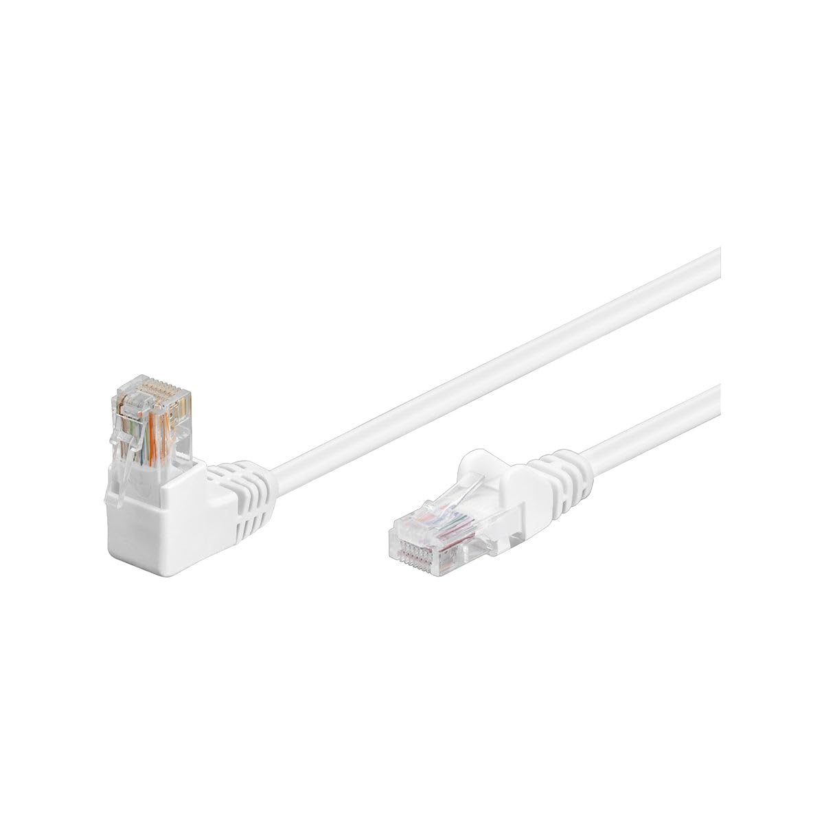 Goobay 94163 1 m Cat 5e U/UTP Patch Cable (UTP) Network – RJ-45 Network Cable/1 m, CAT5E, RJ45, WHITE, Male/Male