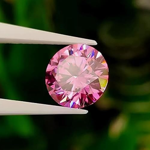 3.00 Ct Pink Lab Grown Diamond Certified Round Cut D Grade 10x10x6 MM Loose Gemstone for Crafting & Necklace Ring Bracelet Jewelry