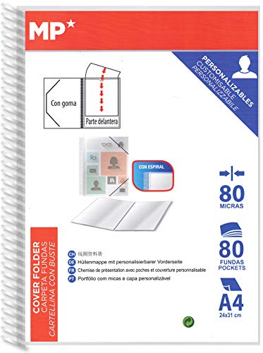 MP Carpeta de 80 fundas 80 micras con portada personalizable
