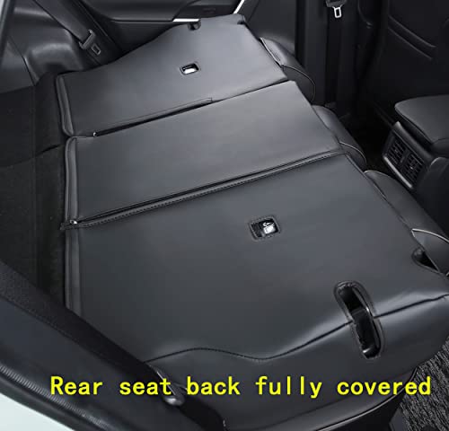 Luluda Custom Fit Rav4 Car Seat Covers Fit For 2019 2020 2021 2022 2023 Toyota Rav4 Le Limited Xle Premium With Waterproof Faux Leather (Lu01-Xle, Black,Full Set) #TOP3