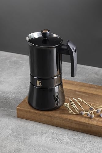 Cafetera 6 Tazas de Acero Inoxidable Negro BERGNER COPPER de 20cm 5
