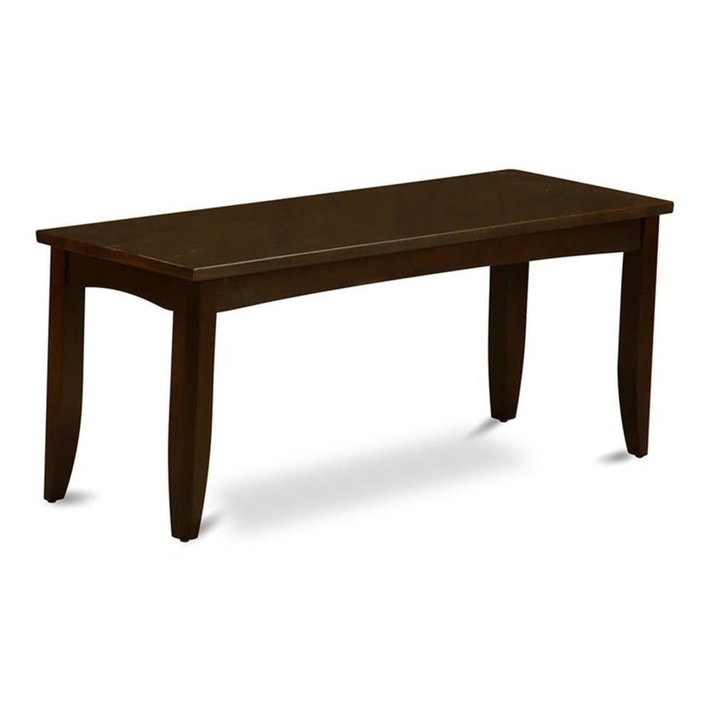 East West Furniture PFB-CAP-W Parfait Dining Table Bench with Wooden Seat, 52x15x17 Inch, Cappuccino