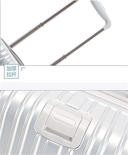 Durable Suitcase for Women 18inch Luggage Light Hard Edge Suitcase Small Boarding Carry On Luggage Suitcase Retro Suit Case (Color : Black, Size : 18inch)3