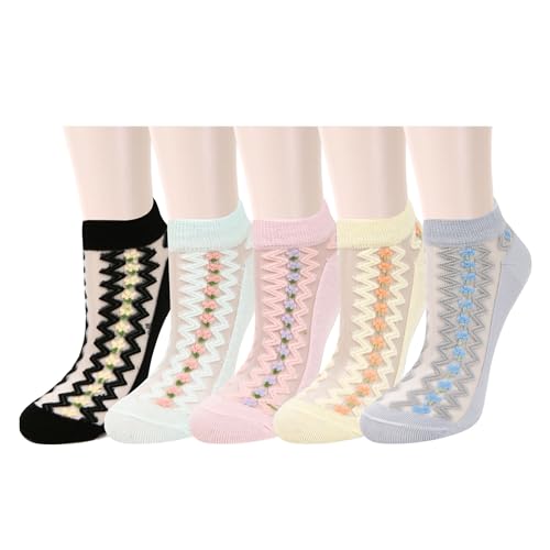 Benefeet Sox Womens Sheer Socks Girls Lace Mesh Ankle Socks Transparent See Through Summer Sock Ultra Thin Nylon Short Sock2