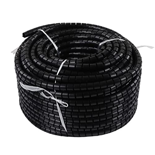 Envoltura de cable en espiral PE de 22mm x 50m para organizar cables de PC y alimentación