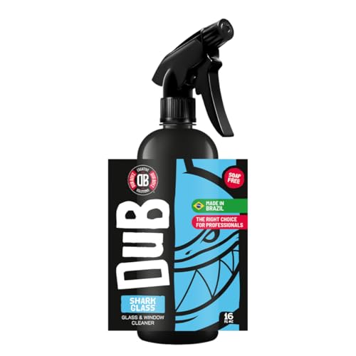 DUB BOYZ Shark Glass Window and Glass Cleaner, Streak-Free Formula, Ammonia-Free, Safe for Tinted Windows, Fast-Acting, Multipurpose Use for Automotive and Home Glass (16 Fl oz)