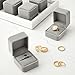 Juvale Velvet Ring Box Set of 6 - Grey, 2.5 x 1.7 x 2 in - Individual Ring Holders & Jewelry Storage Cases