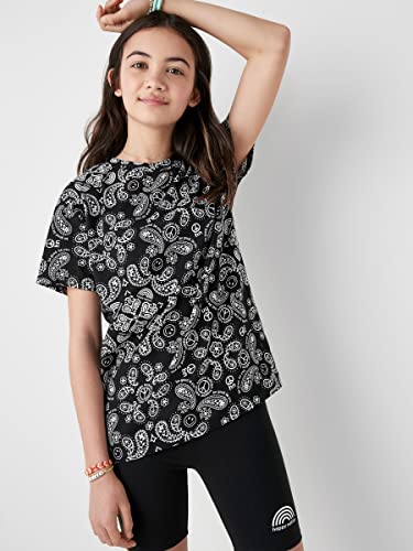 Image of happy nation Girls Relaxed Cotton Short Sleeve T Shirt