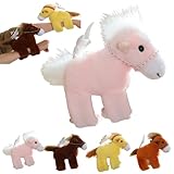 [ブイイエムイシ] 馬 ぬいぐるみ ブレスレット リストバンド 2026年 干支 午年 ウマ うまぬいぐるみ 腕輪 可動式 手首バンド 羽ばたく 尾を振る 手首バンド 子供 大人 おもちゃ クリスマス 新年 パーティー プレゼント 記念品 (ピンク,羽ばたく) [並行輸入品]