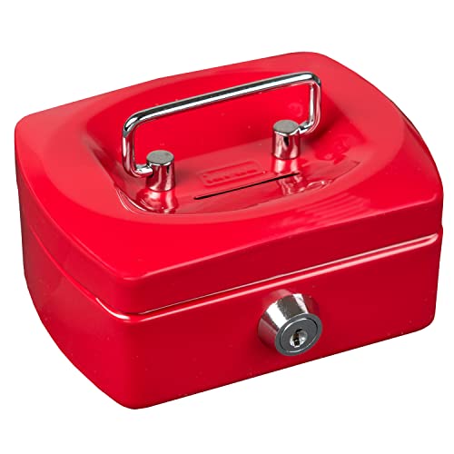 Idena 50032 - Caissette à monnaie Mini, taille 125 x 95 x 60 mm, couleur rouge, 1 pièce