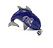 Handmade Genuine Leather 3D Animal Shark Coin Purse with Removable wrist strap (Blue)