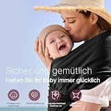 Momcozy Elastisches Tragetuch Baby Neugeborene ab Geburt | Ring Sling Babytragetuch für 3.6-15 kg