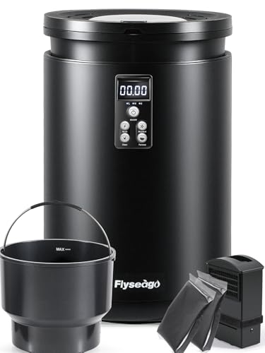 Flyseago Electric Composter for Kitchen Smart Odourless Countertop Compost Bin Machine Quiet Larger 4.5L Indoor Food Cycler with Auto Cleaning, 3 Modes, 2 Carbon Packs, Convert Food Waste into Fertiliser