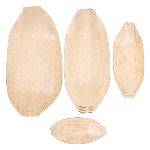 Set 40 platos sushi desechables con forma de bote miniatura 1