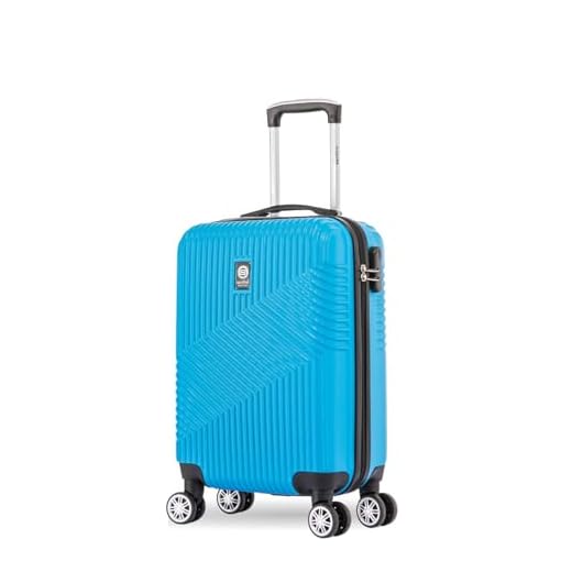 SANTINO, Mala de Bordo Geometric 4 Rodas 360º Santino P ASAV7003P Cor: Azul Claro