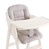 プッパプーポ 洗える チェアクッション ベビーチェア用 [天竺ニット] 綿100%02チェリー×グレージュ レギュラー