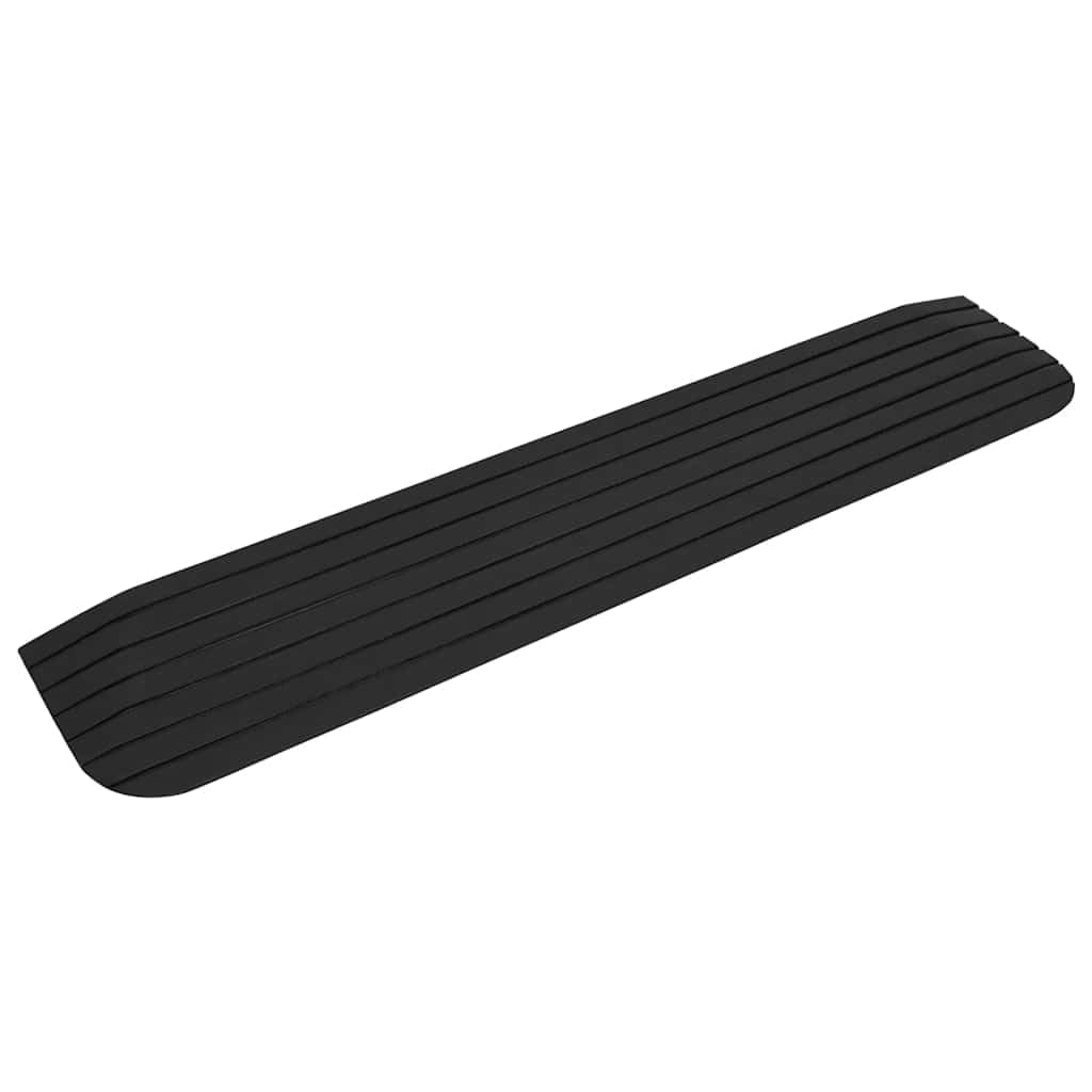 Rampas de umbral de goma con superficie antideslizante para silla de ruedas, scooter, andador, entrada, aparcamiento, construcción, seguridad, 2 unidades, 110 x 21 x 2,5 cm