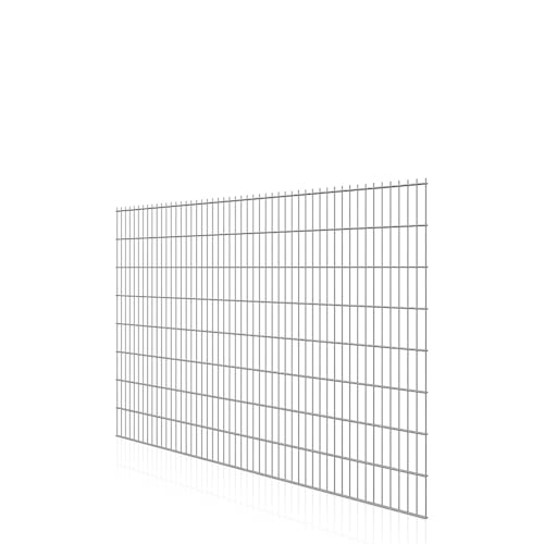 Doppelstabmatte 6/5/6 – 2,5 m breit – feuerverzinkt & pulverbeschichtet – in verschiedenen Höhen – Maschenweite 50x200 mm – Feuerverzinkt, Anthrazit oder Moosgrün (Feuerverzinkt, 1630 mm)