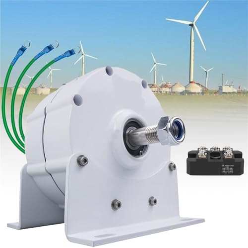 Wind Turbine Horizontal Generator Kits Charge Batteries Vertical Axis Controller Generation，Upgraded 12000W 48V Permanent Magnet Generator - High Efficiency 12V/24V/48V AC Alternator for DIY