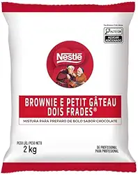 Mistura pronta para Petit Gâteau e Brownie Dois Frades 2kg