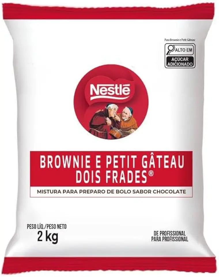 Mistura pronta para Petit Gâteau e Brownie Dois Frades 2kg