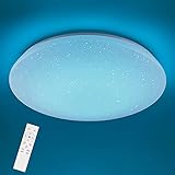 𝐌𝐞𝐦𝐨𝐫𝐲- 𝐮𝐧𝐝 𝐍𝐚𝐜𝐡𝐭𝐥𝐢𝐜𝐡𝐭𝐟𝐮𝐧𝐤𝐭𝐢𝐨𝐧 - Die weiße Deckenlampe merkt sich die zuletzt benutzte Einstellung. Mit der Nachtlichtfunktion (10 % Helligkeit) kombiniert mit der 30 Minuten Abschaltfunktion können Sie die runde Deckenlampe auch als Nachtlicht für Kinderzimmer Benutzen.