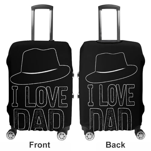 I Love You Dad Luggage Covers Washable Travel Suitcase Cover Elastic Baggage Protector3