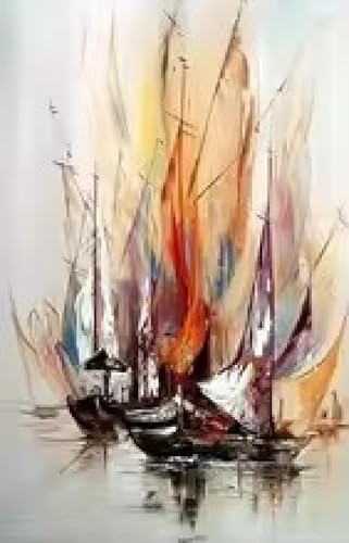 Toile moderne paysage marin abstrait 80x120cm affiche murale salon chambre