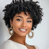 BOBCOO Short Afro Dreadlock Wig Twist Braids Wigs For Black Women Pixie Cut Afro Twists Dreadlocks Crochet Hair For Black Women (Natural Black)