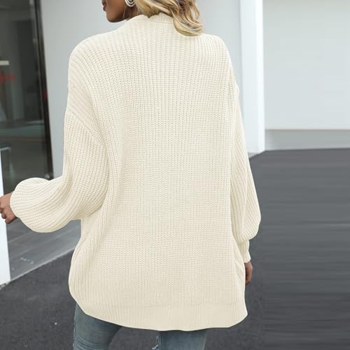 Cardigan Sweaters for Women Trendy Open Front Oversized Cardigans Y2k Lantern Long Sleeve Sweater Jacket with Pockets3