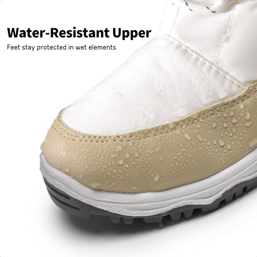 DREAM PAIRS Girls Snow Boots Warm Cozy Anti-Slip Lightweight Mid Calf Faux Fur Lining Winter Shoes for Little/Big Kids2