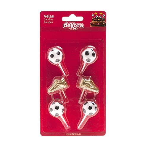 Dekora - Football Candles For Birthday Cake - Football And Golden Boot #TOP1
