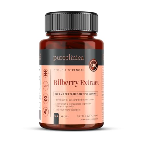 Extracto de Arándanos 10,000mg x 180 compr.   10 veces más antocianidas por comprimidos que la mayoría   Y 5mg de extracto de pimienta negra para una absorción aumentada en un 300%