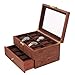 20 Slot Uhrenbox Schubladentyp Schmuckaufbewahrung Uhrenbox Luxusversion Glasabdeckung Holz