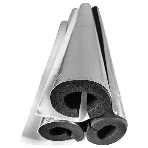 KHEDDO 1pcs Foam Pipe Lagging, Outdoor Pipe Insulation, Wall Thickness 20mm/30mm, ID 22-108mm, Insulating/Flame Retardant, Self-sealing Insulated Pipe for Indoor Outdoor Water Pipe (Color : Thi Cover